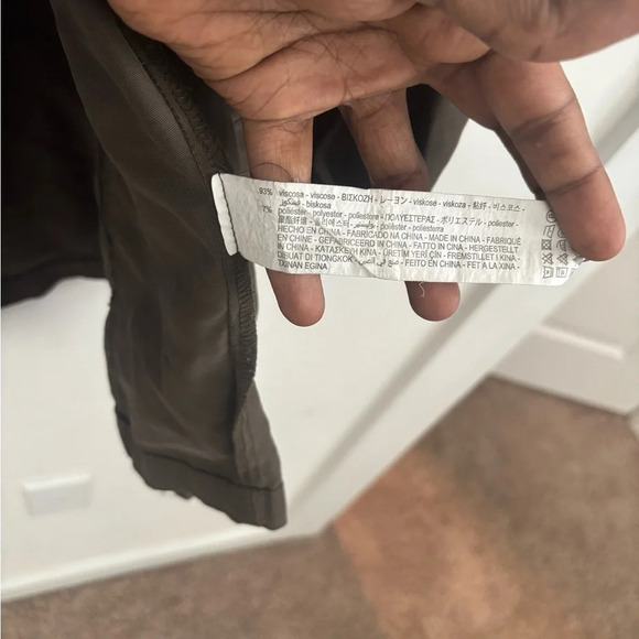 Utility Chore Jacket Zara Military Olive Green Field Style Workwear Lightweight - Picture 8 of 8